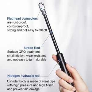 Molla a Gas in Acciaio Certificata ISO9001 per <span class=keywords><strong>Mobili</strong></span>, Diametro Tubo 15mm, Forza 7-80lb, Lunghezza 195mm, Asta Pistone 60mm - Product Image 3