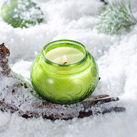 Boîte de luxe personnalisée Bougies parfumées en cire de soja Coffret cadeau pour femmes pour Noël Décoration intérieure Nouveau bocal en verre Logo personnalisé 180G