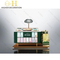 Kiosque de parfum personnalisé, petit comptoir, présentoir de parfum, design noir, étagère à parfum, mobilier pour magasin de parfum et de montres