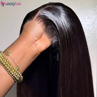 Perruque Lace Front en Cheveux Humains Vietnamiens Bruts Ultra-Lisses 13x6 5x5 Sans Colle Dentelle HD Pré-Pluckée Densité 180%