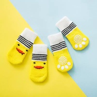 Chaussettes pour chien, motif animal sportif, design de poupée 3D, antidérapantes, respirantes, lot de quatre