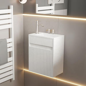 Europei sanitari Hotel lavabo bagno mobile da 16 pollici galleggiante moderno bagno sottile vanità con lavello - Product Image 2