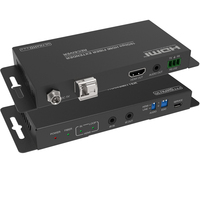 Extensor de fibra óptica HDMI de 18Gbps con extracción de audio compatible con salida de bucle, incrustación de audio y función EDID
