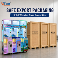 LIFUN Machine à griffes géante de 18 pouces avec écran en verre trempé, personnalisable, acceptant plusieurs modes de paiement pour les achats