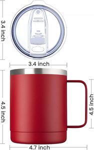 Vaso Térmico de Acero Inoxidable de 16oz para Sublimación, Portátil, Aislado al Vacío, con Asa, para Café, con Logotipo, desde Almacén de EE. UU. - Product Image 4