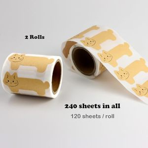 Customized Kraft Paper Die Cutting Animal Shapes <b>Sticker</b> for Organizing School Supplies and Personal Belongings - Product Image 4