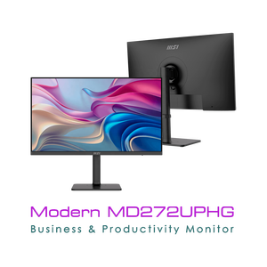 Monitor Profesional MSI Modern MD272UPHG con Precisión de Color de Lujo, Pantalla 4K, Soporte Ergonómico para Estudios Creativos, Edición de Fotos/Vídeos - Product Image 1