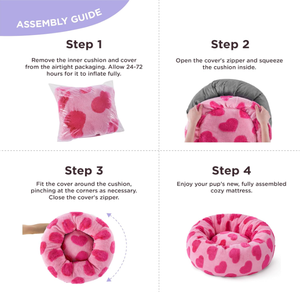 Medium <strong>Dog</strong> <strong>Bed</strong> &amp; Round Cat <strong>Bed</strong> Anti - Anxiety Calming Pet <strong>Bed</strong>, Washable Modern Design with Teddy Fleece &amp; Non - Slip Bottom - Product Image 4