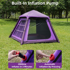 Material impermeable al aire libre 6,76 ㎡ tienda de campaña inflable de un toque para acampar - Product Image 3