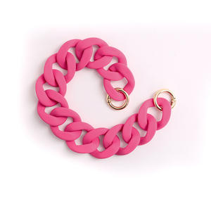 Nova Chegada Colorido Acrílico Cadeia Atacado Longo Cubano Link Cadeia para DIY Acessórios Cup Handheld Bag Acessórios - Product Image 5