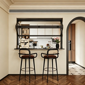 Fenêtre pliante semi-ouverte pour cuisine, commutation à une touche entre ouvert et fermé, pour bars domestiques et zones d'<span class=keywords><strong>interaction</strong></span> cuisine-salle à manger - Product Image 2