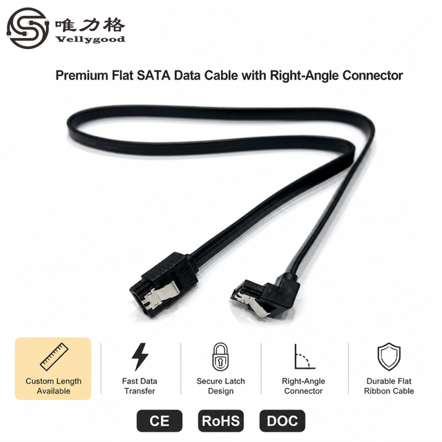 Senye Cable Vellygood SATA III (6 Gbit/s) Data Cable with Locking Latch for HDD/SSD/CD and DVD Drives