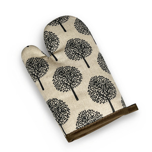 Gants de four en coton et lin épaissis résistants à la chaleur pour la cuisine, la pâtisserie, le micro-ondes et les outils de cuisson à haute température - Product Image 3