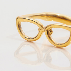 Fashion <b>Rings</b> Sunglasses Shape Gold Tone <b>Open</b> <b>Ring</b> Unisex Jewelry Gift - Product Image 2