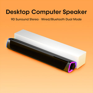 Altifalante com fio 3D com USB Aux Interface Bar Subwoofer som estéreo para Notebook portátil <span class=keywords><strong>PC</strong></span> Music Player Home Computer Speaker - Product Image 3