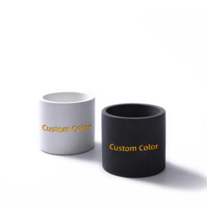 Vaso di porcellana ceramica di <span class=keywords><strong>Design</strong></span> moderno elegante e contemporaneo per arredamento d'interni moderno vaso <span class=keywords><strong>in</strong></span> <span class=keywords><strong>cemento</strong></span> - Product Image 2