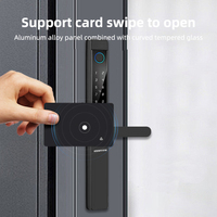 Cerradura Inteligente para Puerta Exterior KROVI XC06, Impermeable, de Aleación de Aluminio, Digital, Multi-idiomas, Alta Seguridad, con Huella Dactilar, Código, Tarjeta y Llave