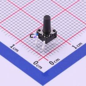 TC-1109-C-K Tactile Switch Through hole-4P,4.5x4.5mm Switch Single Pole Single Throw Round Button 2.6N Through Hole - Product Image 1