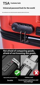 Modellen grote capaciteit <span class=keywords><strong>aluminium</strong></span> <span class=keywords><strong>trolley</strong></span> koffers met aangepaste logo, 4*360 graden wielen, cijferslot, lange afstand spinner - Product Image 6