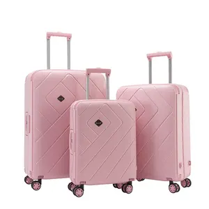 BUBULE valise colorée chariot à main valise à roulettes rose ensemble