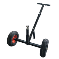 Chariot de remorquage de qualité supérieure avec capacité de 450 kg, hauteur de boule réglable de 48 à 66 cm, et pneus pneumatiques de 16 pouces