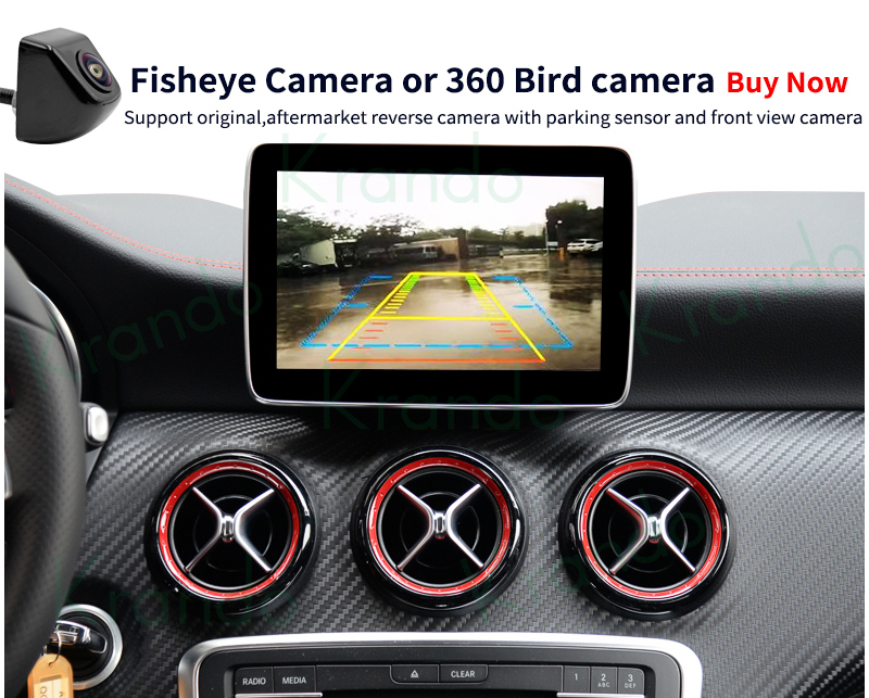 Krando Wireless Carplay Interface Box per Mercedes Benz A W176 GLA W156 NTG 4.0 4.5 5.0 Siri Control Android aggiornamento automatico AI