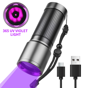 Ultraviolette Taschenlampe 4500mAh Typ C USB Schwarzlicht ID-Karte Geld detektor Skorpion Jade Rock 365nm UV Schwarzlicht Katze Ringworm - Product Image 2