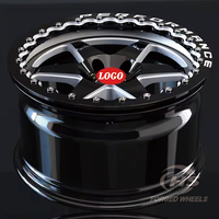 Jantes forgées Beadlock de course 17-18 pouces personnalisées 5*112 5*120 pour Dodge Charger Chevrolet Camaro Corvette Z06 Ford Mustang GT