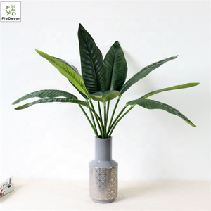 Vente chaude Feuilles artificielles en PU d'oiseau de paradis Toucher réaliste Feuillage pour la maison Hôtel Mariage Fête Décoration tropicale - Product Image 6