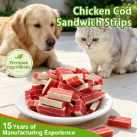 Friandises en bandes de poulet et de morue pour chiens et chats – Faible teneur en gras, soutien nutritionnel, santé de la peau et du pelage – Chews – Approvisionnement direct usine
