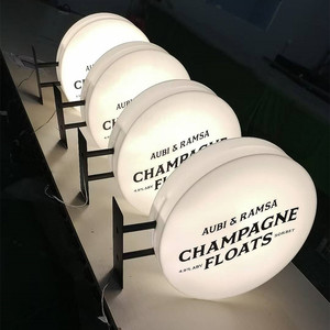 Nhà máy tùy chỉnh quảng cáo ngoài trời bên gắn logo hộp Đèn hai mặt hộp Đèn dấu hiệu logo dấu hiệu điện tử - Product Image 1