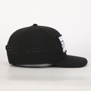 Casquette en jean perforée découpée au laser à 6 panneaux de haute qualité, broderie personnalisée, style plat, pour l'hiver, décontractée, été, sports de plein air - Product Image 4