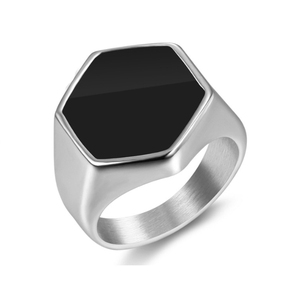 Fine Jewelry <strong>Statement</strong> <strong>Man</strong> <strong>Rings</strong> Gold Signet <strong>Ring</strong> Stainless Steel Anillos Handmade Retaining Engagement Square Turkish Acrylic - Product Image 1