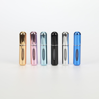 Portable 5ml En Aluminium Voyage Parfum Cosmétique Bouteilles Pompe Pulvérisateur Tête Sous-Bouteille En Plastique Couvercle Rouge À Lèvres Essentiel Métal Lotions