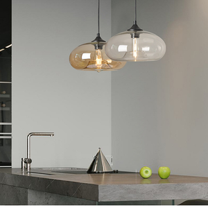 Lampada a Sospensione Loft Moderno all'Ingrosso con <span class=keywords><strong>Paralume</strong></span> in Vetro Lampadario Decorativo a LED Luce Pendente Semplice da Interno per Soggiorno Camera da Letto - Product Image 4