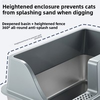 Lettiera per Gatti Chiusa con Coperchio, Grande, in Plastica, Facile da Pulire, Anti-Odore, con Cassetto Estraibile