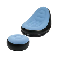 Canapé gonflable d'extérieur confortable en gros pour salon, fauteuil gonflable, ensemble de canapé gonflable avec repose-pieds