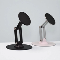 Support de téléphone magnétique en acier au carbone avec charge sans fil, rotatif à 360°, pliable, pour appels vidéo, diffusion en direct et vlogs