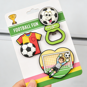 Décapsuleur Souvenir Magnétique Personnalisé en PVC avec Logo Sportif de Football <span class=keywords><strong>3D</strong></span> Mignon – Prix de Gros - Product Image 1