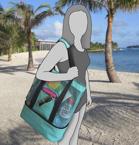 Promotional Mesh <b>Beach</b> Tote <b>Bag</b> with Detachable <b>Beach</b> Cooler - Product Image 3