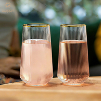 Verres à boire vintage en gros, 17 oz, transparents, verres à whisky pour bar commercial, café et service de boissons