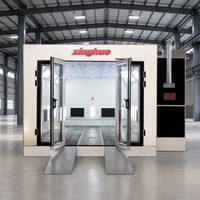 Cabine de peinture industrielle à chauffage diesel 24 kW, prix usine, 80 ° Cabines de peinture automobile C Baking Car avec éclairage 1000 lux