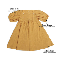Robes pour tout-petits personnalisées en gros Robes pour enfants en coton et lin à manches courtes Robe de princesse pour fête pour enfants Filles