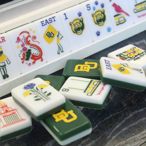 Tuiles de mahjong américaines en acrylique de luxe, 160 pièces, pliables, portables, ensemble de jeu moderne - Product Image 2