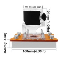 Machine de découpe et de fraisage 2-en-1 pour panneaux, support à rainurer, localisateur de perçage pour panneaux de base, outils de travail du bois avec échelle