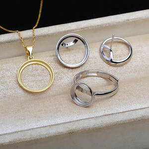 Juego de Accesorios de Perlas Wenchi S925, Colgante 15.7, Pendientes 16.3, Anillo 16.7, Pulsera 17.3, Soporte Vacío para Joyas 13719 - Product Image 5