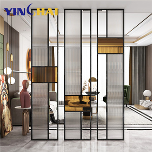 OEM New Design Style Stainless Steel Metal Glass <strong>Room</strong> <strong>Divider</strong> Living <strong>Room</strong> and Dining <strong>Room</strong> Partition Designs Wall <strong>Divider</strong> - Product Image 2