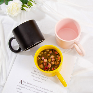 Sáng Tạo 11 Oz Cà Phê Sứ Các Loại Màu Mug Cup Custom Logo Handmade Mug Gốm Cho Cà Phê - Product Image 2
