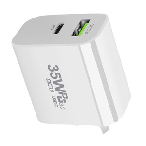 35W GaN Charger PD QC3.0 Dual Type C <b>Port</b> For Mobile Phone <b>White</b> - Product Image 5
