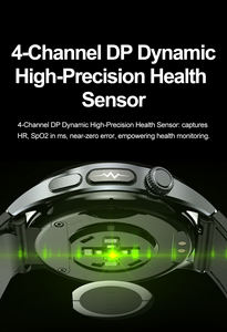 Montre connectée S200 avec pompe à air, tensiomètre, ECG, écran AMOLED, réponse aux appels, e-mail, NFC, appels Bluetooth, moniteur de santé, OS, IP66 - Product Image 4